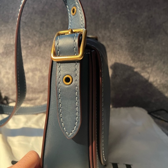 Coach 1941 Saddle Bag 23. Like new. Dark denim. - Picture 11 of 14